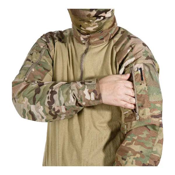 Multi Camo GEN4 Combat Shirt uparm YKK zippers pockets
