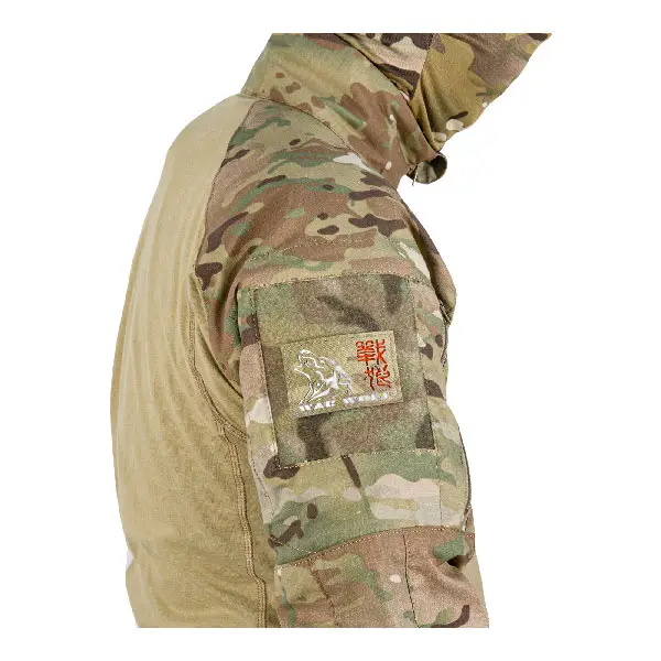 Multi Camo GEN4 Combat Shirt Velcro loops on up-arm pockets