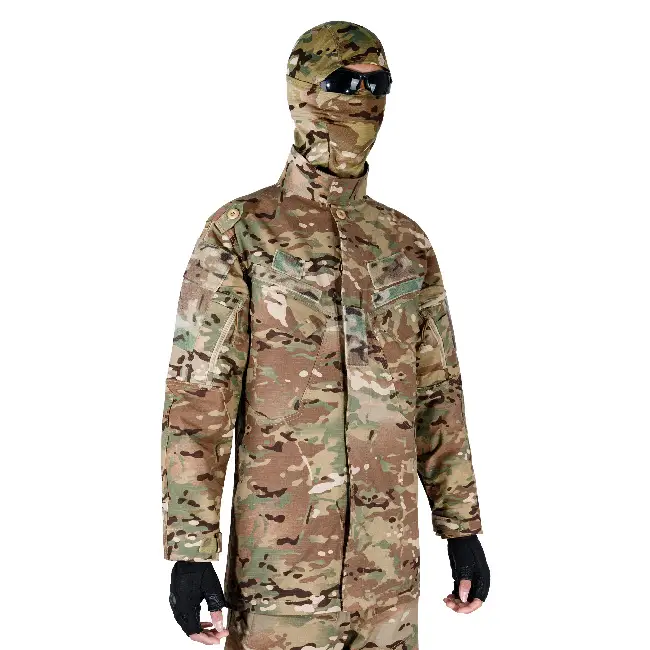 Multicam tactical combat suit full front view, OEM manufacturer supplyv