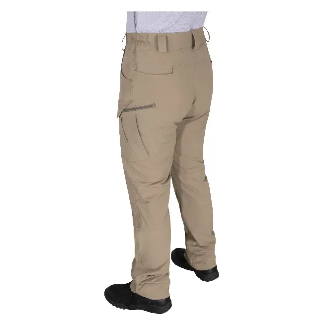 Khaki tactical Spandex Pants side view