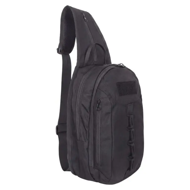 Black Tactical Sling Rucking Backpack