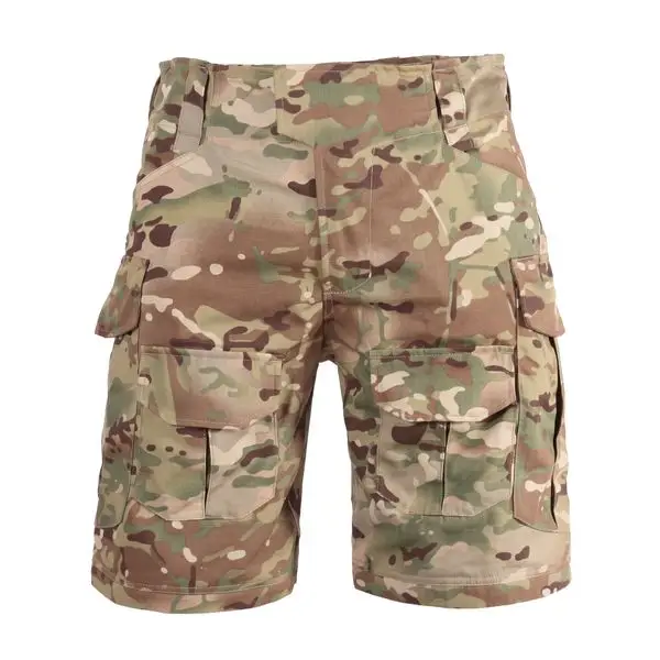 Multicam ripstop tactical cargo shorts front view