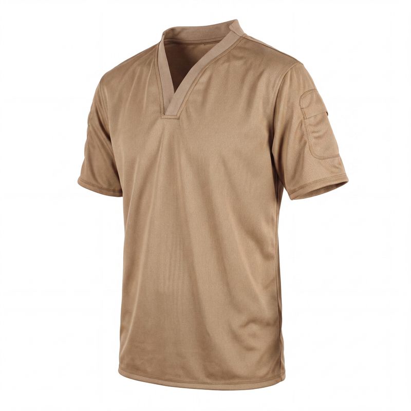 V-neck rugby style, reinforced stitching