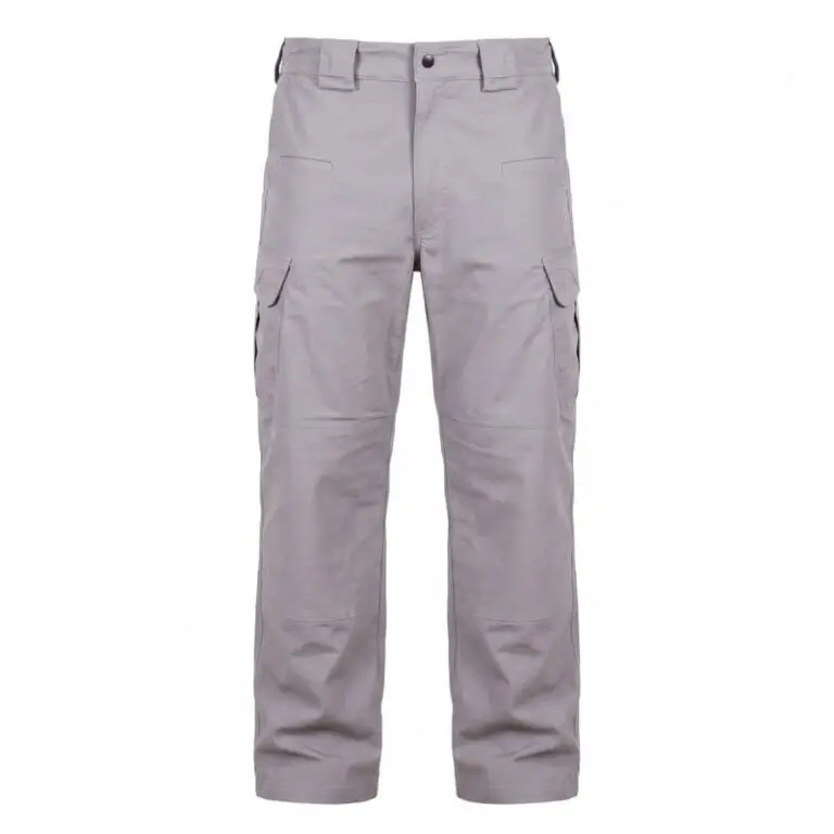 Front view of wolf grey WG tactical cargo pants 260331# OEM factory