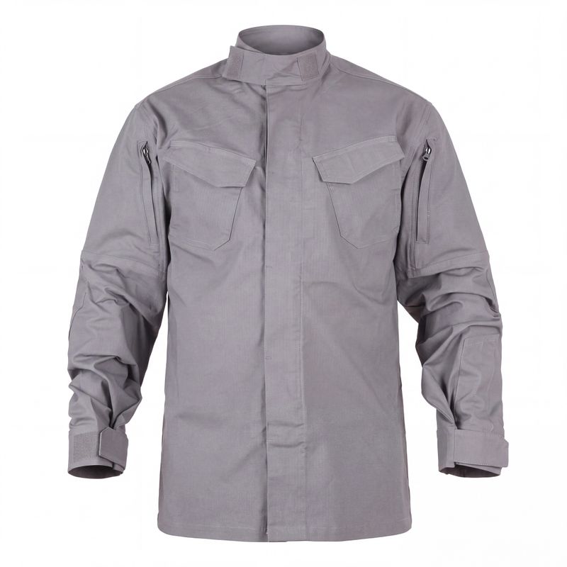 Wolf Grey tactical combat shirt front view