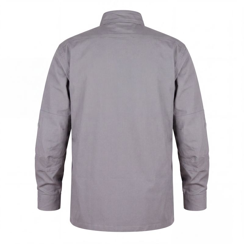 Wolf Grey Tactical Combat Shirt back view