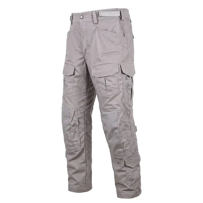 Wolf grey multi-pocket tactical pants side angle