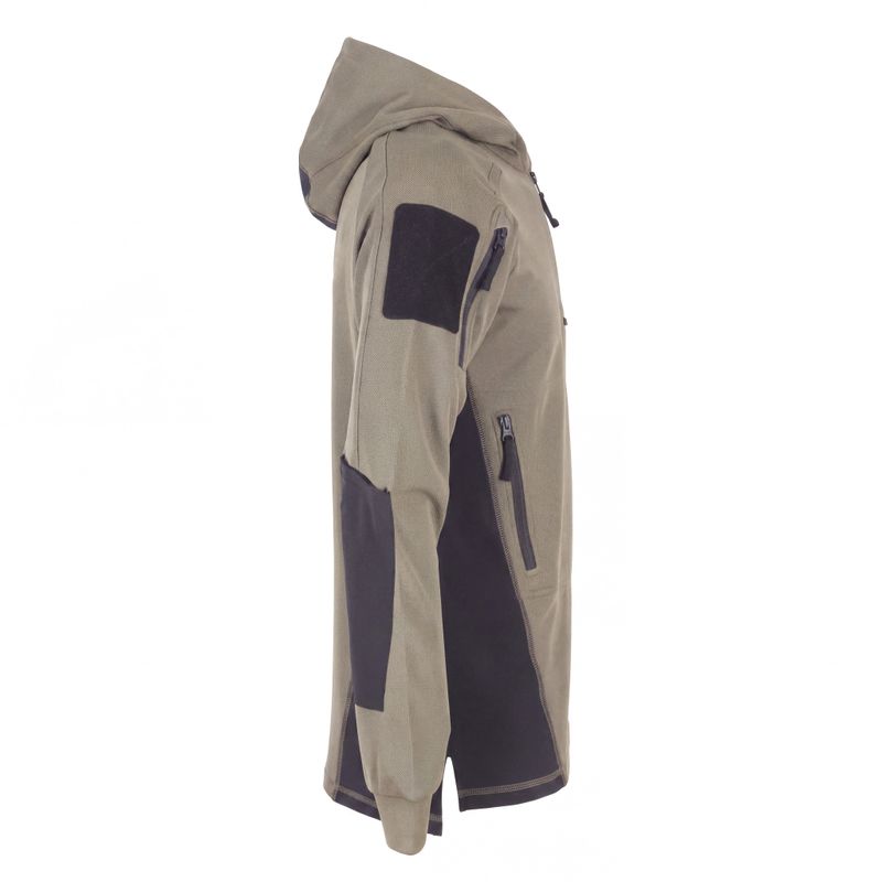 two-tone tactical hooded pullover