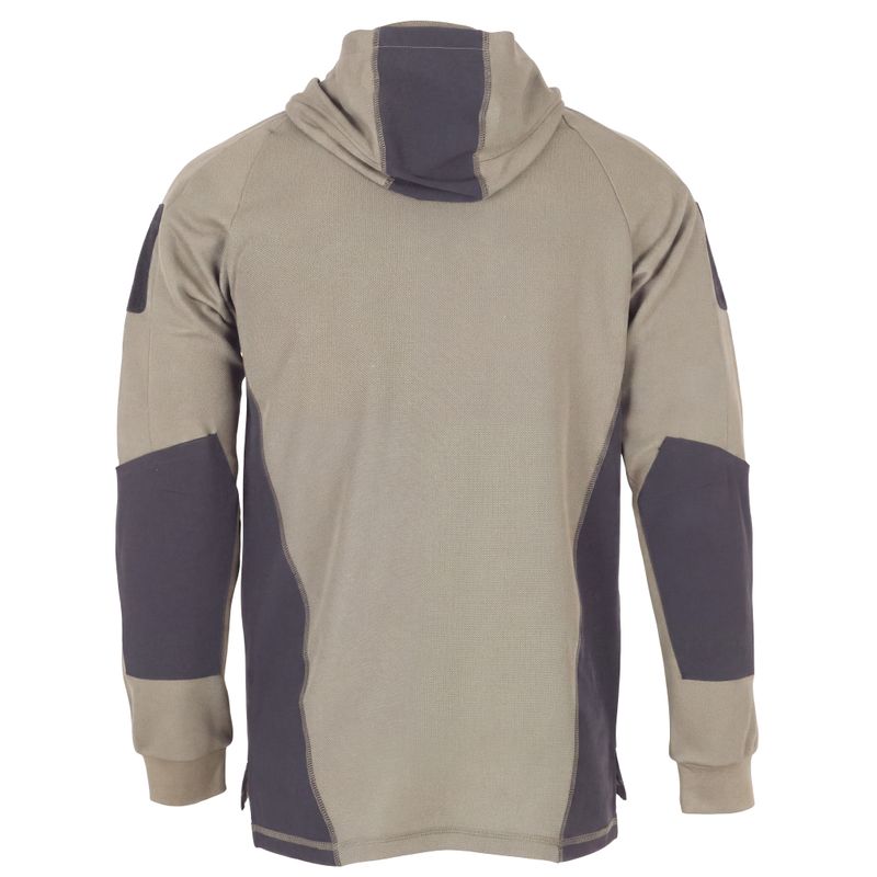 Hook & loop patch panels on upper sleeves