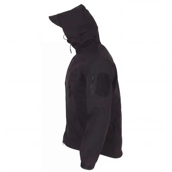 Side view of Shark Skin Hooded Coat