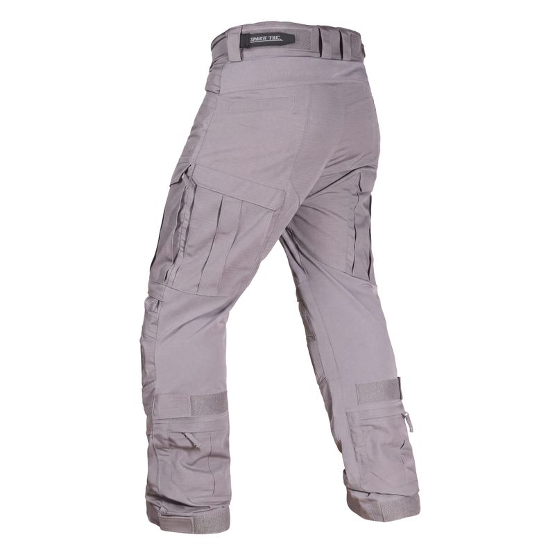 Wolf Grey tactical combat trousers side view multi cargo pockets OEM wholesale