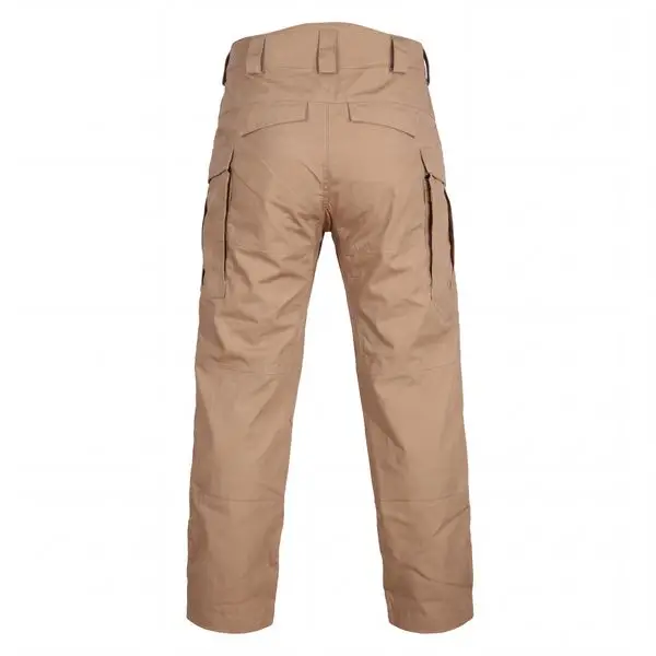 Coyote brown tactical cargo pants back view