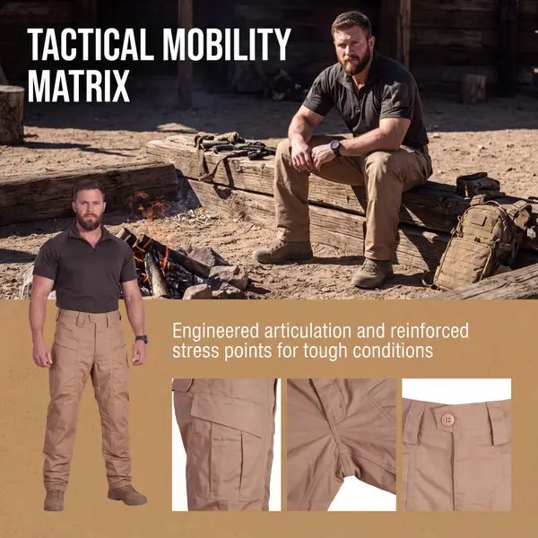 Ergonomic motion system tactical pants