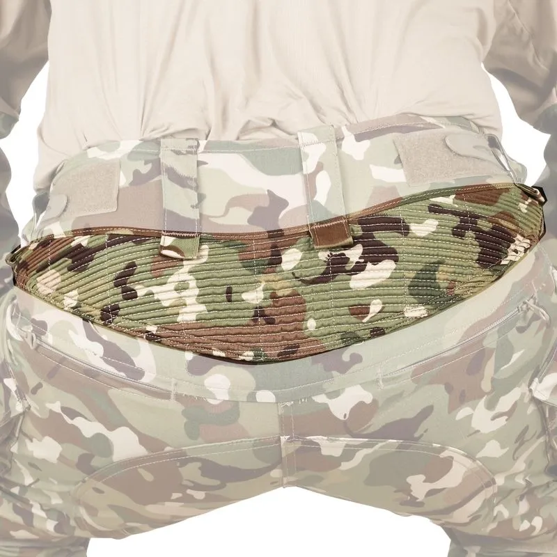 Rear yoke stretch panel on G3 tactical pants for unrestricted bending