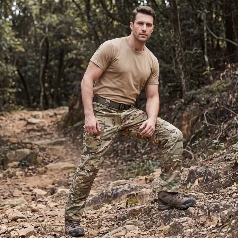 Custom Combat Trousers outdoor model shot