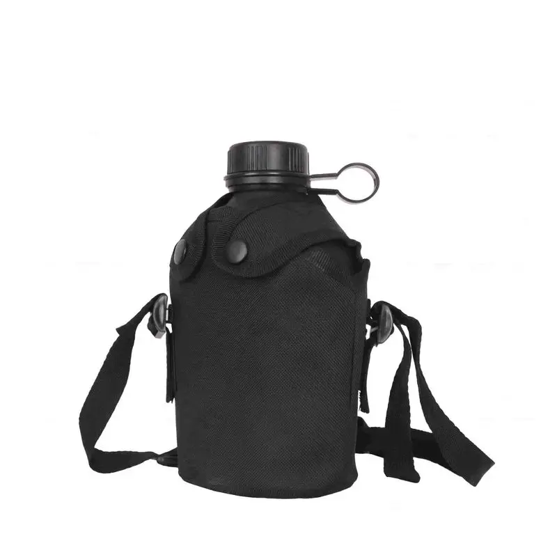 600D tactical canteen pouch front view on white background